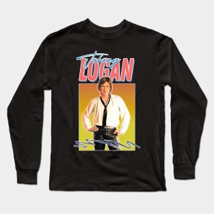 Johnny Logan 80s Aesthetic Fan Gift Design Long Sleeve T-Shirt